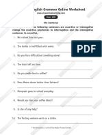 Grammer Class 8th Worksheet