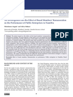 An Investigation Into The Effect of Board Members' Remuneration On The Performance of Public Enterprises in Namibia