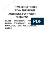 Effective Strategies To Grow The Right Audience For Your Business