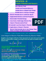 Electrostatic Potential and Gauss's Theorem: Created by C. Mani, Principal, K V No.1, AFS, Jalahalli West, Bangalore