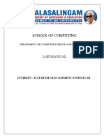 Dbms Lab Manual