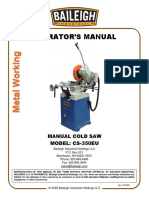 Baileigh Cold Cut Saw CS350 Manual