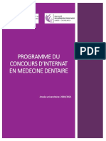 PROGRAMME DU CONCOURS D INTERNAT MD Statut de Linterne 1