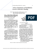 Calculation of Key Parameters of Installation of Microwave Dielectric Heating