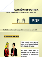 Comunicación Efectiva, Tipos, Asertividad y Manejo de Conflictos