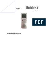 MANUAL Uniden Voice Recorder - AA1103 - EN