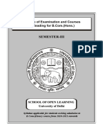 Semester-Iii: Scheme of Examination and Courses