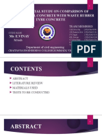 Experimental Study On Comparison of Conventional Concrete With Waste Rubber Tyre Concrete
