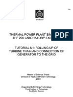 Thermal Power Plant Simulator TPP 200 Laboratory Exercise Tutorial N1: Rolling Up of Turbine Train and Connection of Generator To The Grid