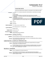 Carbomastic 15 LT: Selection & Specification Data