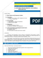 Frameworks and Principles Behind Our Moral Disposition: Study Guide For Module No. 4