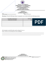 SCIENCE 5 PERFORMANCE TASKs 1-4 4th Quarter