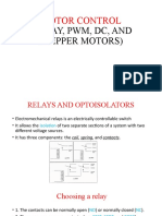 Motor Control: (Relay, PWM, DC, and Stepper Motors)