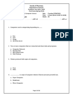 Introduction To Computer Science: Faculty of Pharmacy