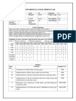 20Ec3352-Digital Logic Design Lab: Course Code Year Semester Course Category Branch Course Type Lab