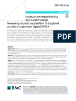 Describing The Population Experiencing Covid-19 Vaccine Breakthrough Following Second Vaccination in England: A Cohort Study From Opensafely