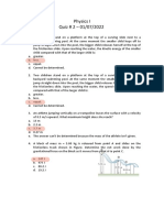 Physics I Quiz # 2 - 01/07/2022