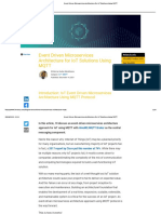 Event Driven Microservices Architecture For IoT Solutions Using MQTT