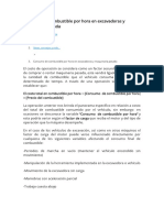 Consumo de Combustible Por Hora en Excavadoras y Maquinaria Pesada