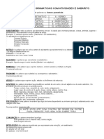 Revisão Das Classes Gramaticais Com Atividades e Gabarito