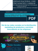 Rol de Redes Sociales en La Distribucion y Marketing de Productos y Servicios Innovadores