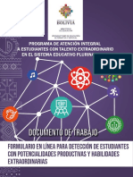 Formulario en Línea para Detección de Estudiantes Con Producto Extraordinario