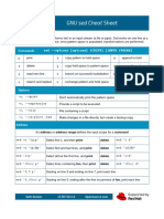 GNU Sed Cheat Sheet: Sed - Options (Optional SCRIPT) (INPUT STREAM)