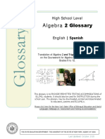 Bachillerato Spanish-English Algebra and Trigonometry Vocabulary