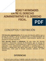 Diferencias y Afinidades Entre El Derecho Administrativo y El Derecho Fiscal