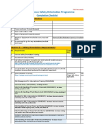 Science Safety Orientation Programme Checklist - Updated 21 July 2020