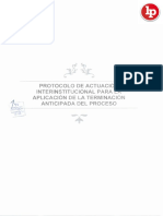 Protocolo para La Aplicación de La Terminación Anticipada Del Proceso PDF