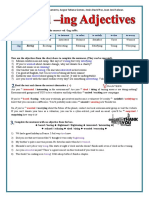 Ed and Ing Adjectives Grammar Drills Tests - 75684