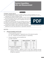 Topic: Physical Quantities, Units and Measurement