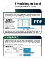 Financial Modeling in Excel: SUMIFS