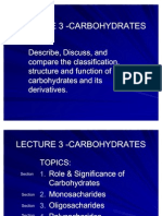 Lecture 3 - Carbohydrates