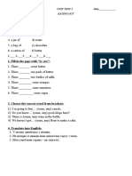 Quick MInds 4 Unit Test 4 Eating Out