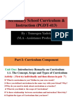 Secondary School Curriculum Instruction