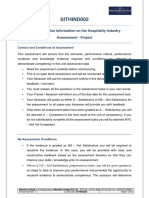 Sithind002: Source and Use Information On The Hospitality Industry Assessment - Project