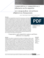 JUEGOS Cooperativos y Competitivos Influencia en La EMPATÍA Relación Juegos Empatía