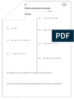 EVALUACIÓN DE ECUACIONEs