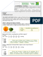 5a Quinzena Matematica 5o Ano 3o Ciclo Atividades para Imprimir 1