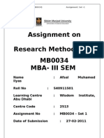 MB0034 (Research Methodology) ...