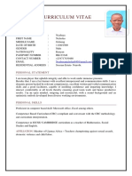 Curriculum Vitae: Personal Statement