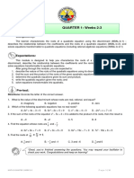 Math 9 QUARTER 1: Weeks 2-3: Competency