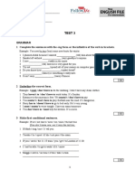 Test 3 - EF Pre-Intermediate