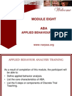 NARPAA E-Class Module 8 - ABA Applied Behavior Analysis