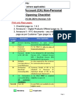 SBI Ka Checklistfor Non-Personel CA Open Karne Ke Liye