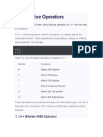 C++ Bitwise Operators