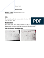 To Familiarize and Study The Truth Tables of Various ICs 7400, 7402, 7404, 7408 and 7432, 7436.