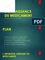 CONNAISSANCE DU MEDICAMENT Partie 2